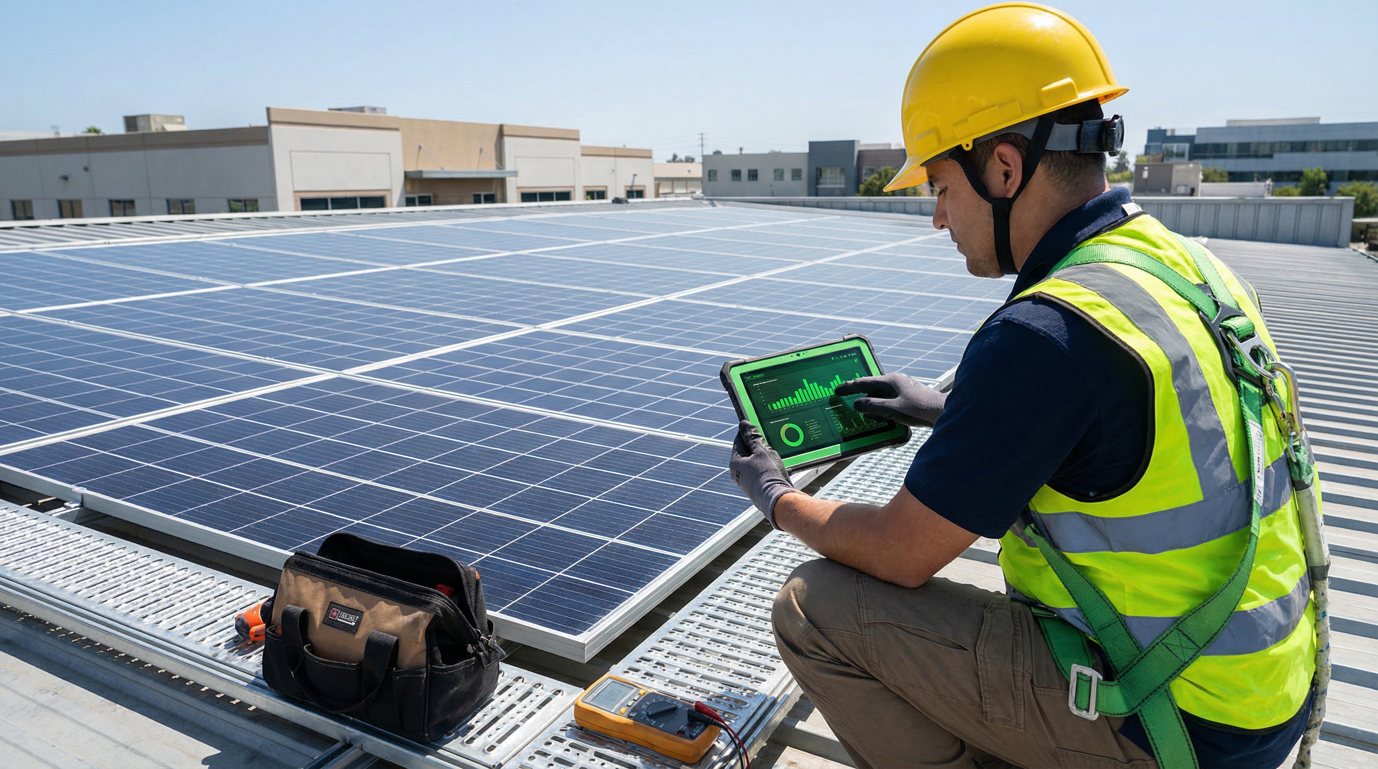 Monitoring instalacji fotowoltaicznej na tablecie